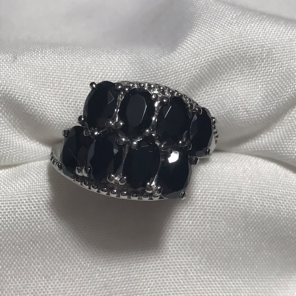 🌹Black Spinel in Stainless Steel ring